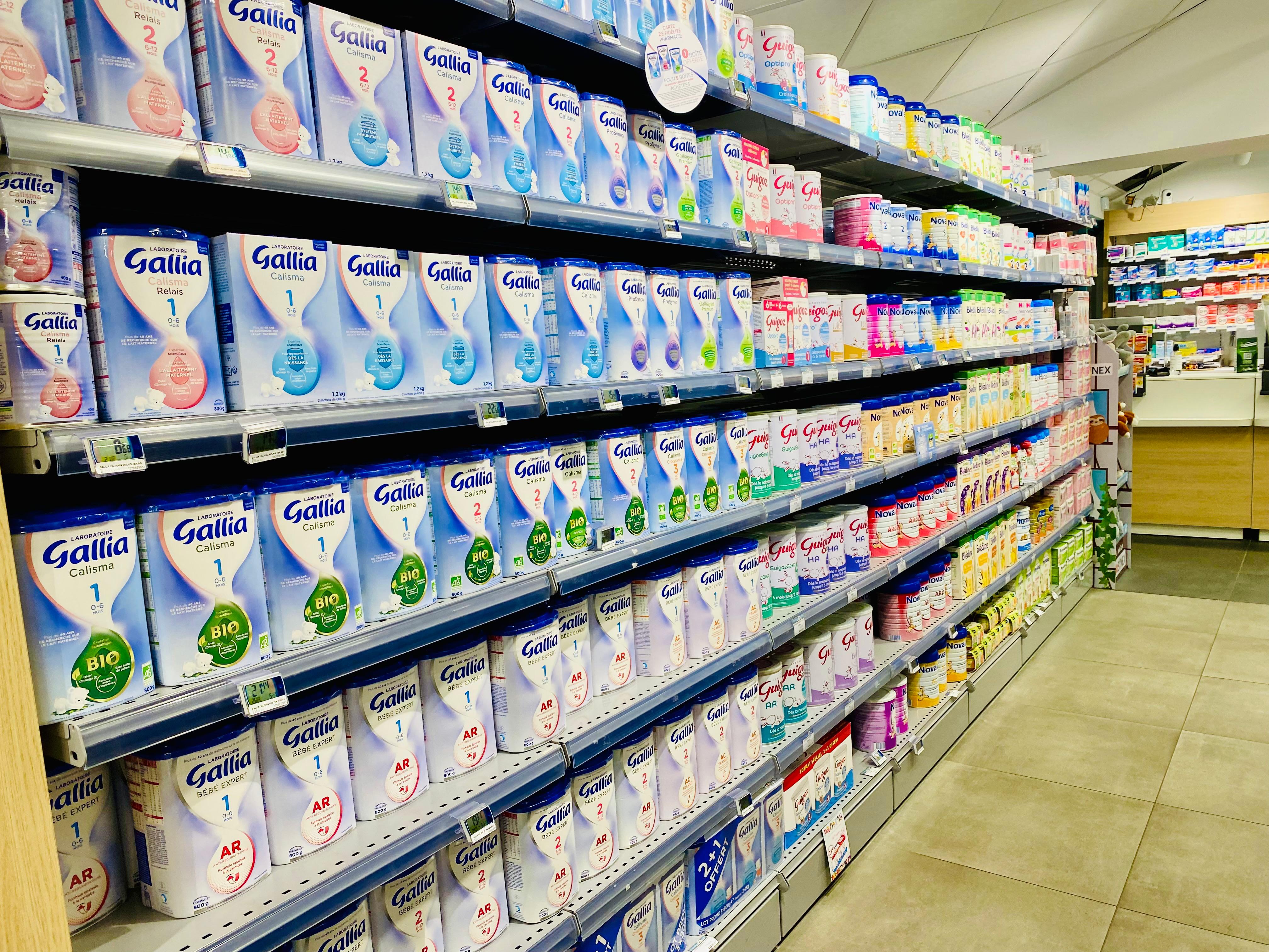 Rayon bébé et maman de la pharmacie